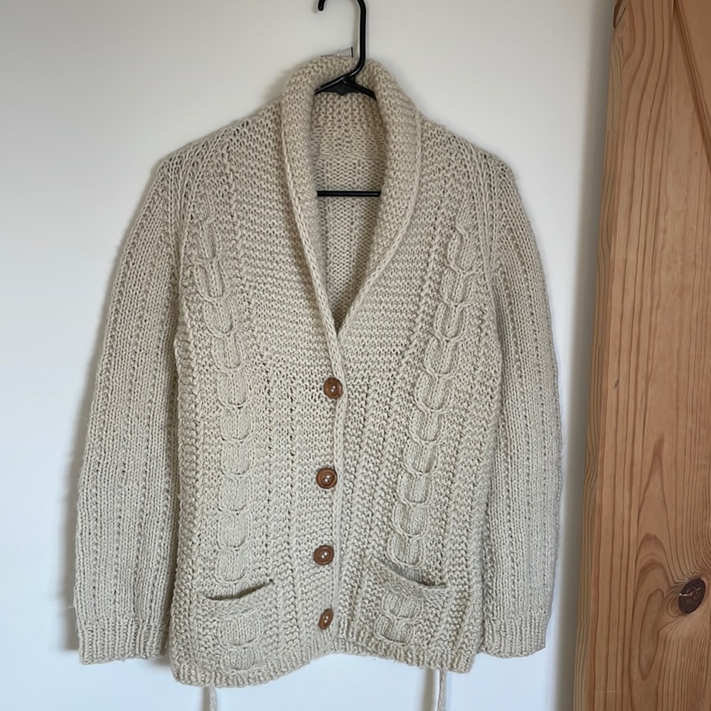 Handmade Knit Cardigan - small